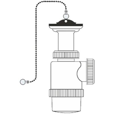 Mirtak v70 PVC Waschbecken-Siphon - Schwarz Mirtak v70 PVC Waschbecken-Siphon - Schwarz
