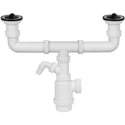 Mirtak V70 PVC Doppelflaschen Siphon - Erweiterbar Küche & Bad Mirtak V70 PVC Doppelflaschen Siphon - Erweiterbar Küche & Bad