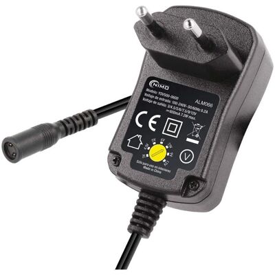 NIMO Netzkabel - Einstellbar 3V-12V - 7,2W - Schwarz NIMO Netzkabel - Einstellbar 3V-12V - 7,2W - Schwarz