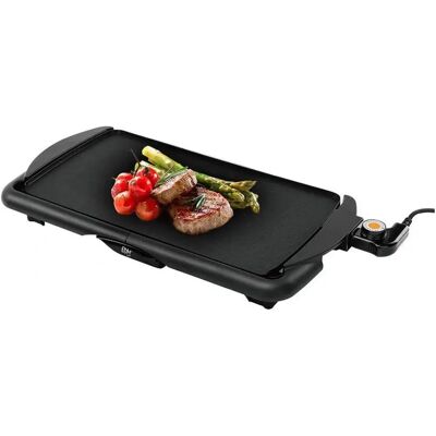 EDM Schwarze Flachgrillplatte - Antihaft - 2000 W EDM Schwarze Flachgrillplatte - Antihaft - 2000 W