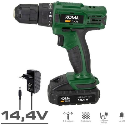 Torno atornillador sin cable Koma Tools 14,4V - 22 Nm, Verde Torno atornillador sin cable Koma Tools 14,4V - 22 Nm, Verde
