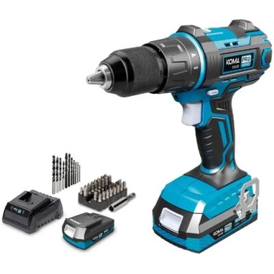 Koma Tools - Akku-Bohrerset - Blau/Schwarz - Power Drill Kit Koma Tools - Akku-Bohrerset - Blau/Schwarz - Power Drill Kit