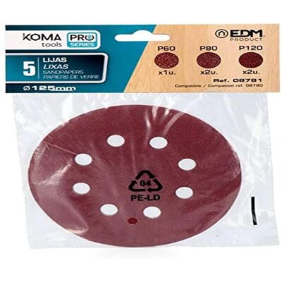 Koma Tools 08780 - Schleifpapier-Set mit 5 Varianten Koma Tools 08780 - Schleifpapier-Set mit 5 Varianten