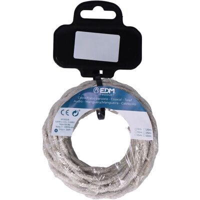 Cable Beige de Lino EDM - Trenzado 2 x 0,75 mm - 5 m Cable Beige de Lino EDM - Trenzado 2 x 0,75 mm - 5 m
