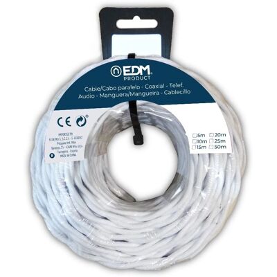 Raíz Cables 11890 Blanco Trenzado Textil 3x2,5mm - Cable Raíz Cables 11890 Blanco Trenzado Textil 3x2,5mm - Cable