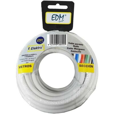 Câble EDM Blanc 3x1mm 10m - Tubulaire, Résistant, Flexible - Publicité Câble EDM Blanc 3x1mm 10m - Tubulaire, Résistant, Flexible - Publicité