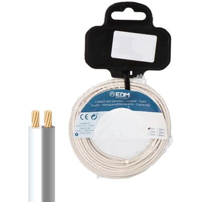 Cable de audio EDM 28754 Blanco/Gris 50 m - Carrete Cable de audio EDM 28754 Blanco/Gris 50 m - Carrete