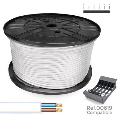 Sediles Marca 28960 Cable Tubular 2x1mm Blanco 400m - Cable Sediles Marca 28960 Cable Tubular 2x1mm Blanco 400m - Cable