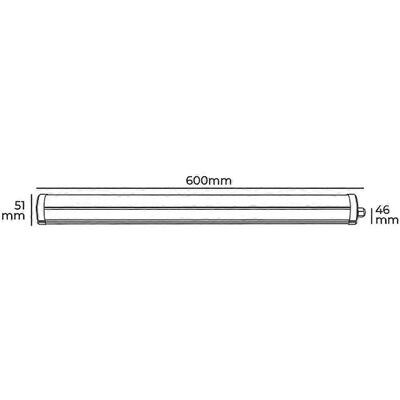 EDM 31403 Weiße LED-Leuchte - Platine - 18 W - 60 cm - IP65 EDM 31403 Weiße LED-Leuchte - Platine - 18 W - 60 cm - IP65
