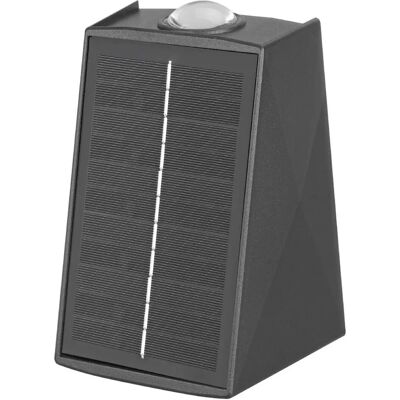 EDM 31822 Schwarzes Solar-LED-Wandleuchte - 2 LEDs, IP65 EDM 31822 Schwarzes Solar-LED-Wandleuchte - 2 LEDs, IP65