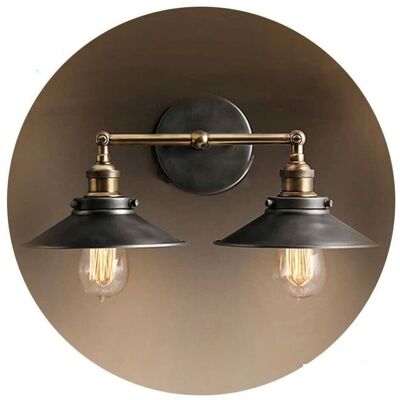 EDM Wandlampe - Vintage Doppel Metall E27 60W EDM Wandlampe - Vintage Doppel Metall E27 60W