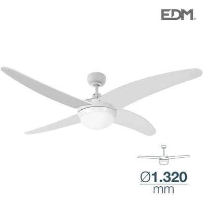 EDM Caspio Weißer Deckenventilator mit Licht 60 W EDM Caspio Weißer Deckenventilator mit Licht 60 W