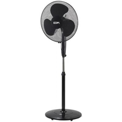 EDM Schwarzer 45W Standventilator - Höhenverstellbar, Oszillierend, Kompakt EDM Schwarzer 45W Standventilator - Höhenverstellbar, Oszillierend, Kompakt