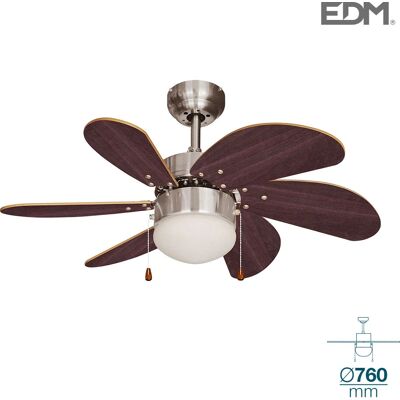 EDM Wengue/Nickel Satinado Deckenventilator - 50 W EDM Wengue/Nickel Satinado Deckenventilator - 50 W