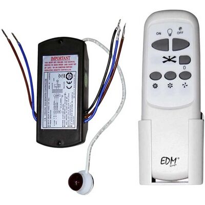 Control remoto para ventilador de techo EDM 33997 Blanco Control remoto para ventilador de techo EDM 33997 Blanco