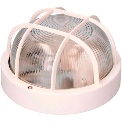 EDM Tarragona Weiße Wandlampe - 40 W, E27, IP54 EDM Tarragona Weiße Wandlampe - 40 W, E27, IP54