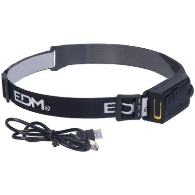 Lampe Frontale EDM 36127 Cob + Spot - Publicité Lampe Frontale EDM 36127 Cob + Spot - Publicité