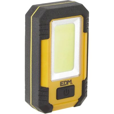 Linterna LED EDM 36392 - 8W, 500lm, Recargable, Amarillo/Negro - Linterna Linterna LED EDM 36392 - 8W, 500lm, Recargable, Amarillo/Negro - Linterna