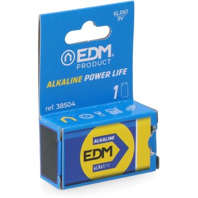 Pile Alcaline EDM Longue Durée 9V 6LR61 - Pile - Publicité Pile Alcaline EDM Longue Durée 9V 6LR61 - Pile - Publicité
