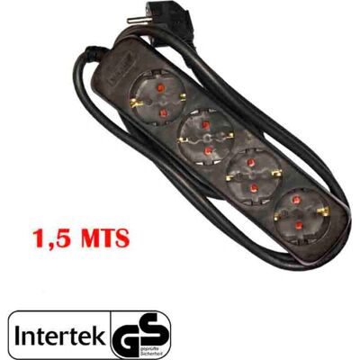 Barrette d'alimentation EDM 41007 - 4 Prises Schuko 1,5 m - Publicité Barrette d'alimentation EDM 41007 - 4 Prises Schuko 1,5 m - Publicité