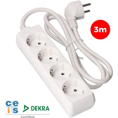 Multiprise 4 prises EDM - Schuko - 3m - Publicité Multiprise 4 prises EDM - Schuko - 3m - Publicité