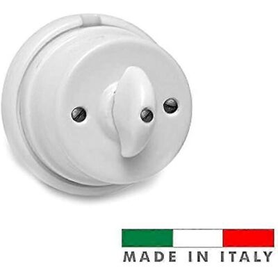 Interrupteur EDM 250V Ø 80mm - Surface - Blanc - Publicité Interrupteur EDM 250V Ø 80mm - Surface - Blanc - Publicité