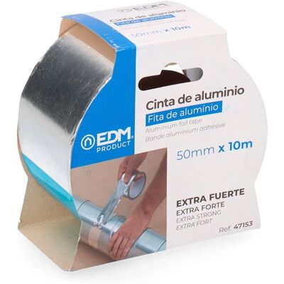 Ruban en aluminium EDM 50mm x 10m - Bande adhésive multi-usage - Publicité Ruban en aluminium EDM 50mm x 10m - Bande adhésive multi-usage - Publicité