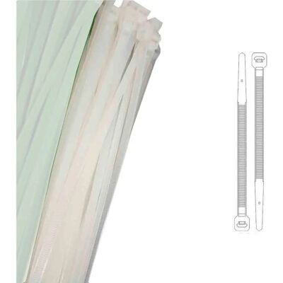 EDM Attaches en Nylon 100 x 2,5 mm Blanc - Attaches - Publicité EDM Attaches en Nylon 100 x 2,5 mm Blanc - Attaches - Publicité