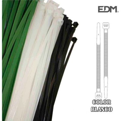 EDM Nylon Kabelbinder 200x4,8 mm Weiß - Kabelbinder EDM Nylon Kabelbinder 200x4,8 mm Weiß - Kabelbinder