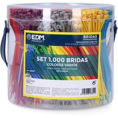 Colliers en nylon EDM 48351 Couleurs variées - Bride - Publicité Colliers en nylon EDM 48351 Couleurs variées - Bride - Publicité