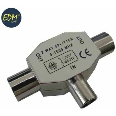 EDM TV Splitter - 1 Eingang 2 Ausgänge - Edelstahl EDM TV Splitter - 1 Eingang 2 Ausgänge - Edelstahl