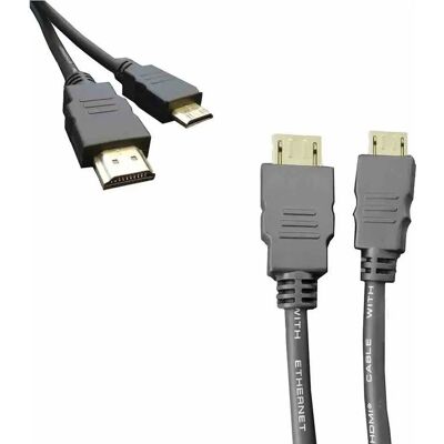 Câble HDMI EDM 51241 Noir 1,5m - HDMI à Mini HDMI - Publicité Câble HDMI EDM 51241 Noir 1,5m - HDMI à Mini HDMI - Publicité