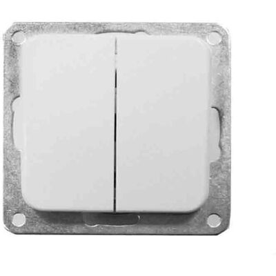 Interrupteur double EDM 65306 Blanc - Commutateur électrique Interrupteur double EDM 65306 Blanc - Commutateur électrique