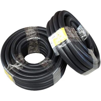 Ferroplast 66303 Tuyau ondulé en PVC noir pour extérieur - 20m - Publicité Ferroplast 66303 Tuyau ondulé en PVC noir pour extérieur - 20m - Publicité