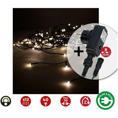 EDM 71483 LED Vorhanglichter - Warmes Licht - Sanftes Grün EDM 71483 LED Vorhanglichter - Warmes Licht - Sanftes Grün
