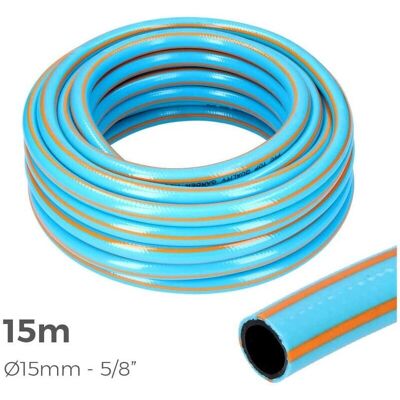 EDM Gartenschlauch - 15m Anti-Torsion, UV-beständig - Blau/Orange EDM Gartenschlauch - 15m Anti-Torsion, UV-beständig - Blau/Orange