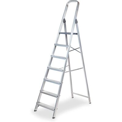 Scala in alluminio EDM 7 gradini - Scala, 50x11x218cm Scala in alluminio EDM 7 gradini - Scala, 50x11x218cm