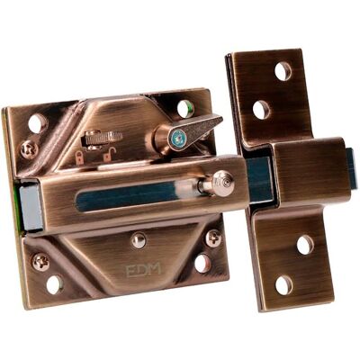 Cerrojo de acero bronce EDM 73x136mm Cerrojo de acero bronce EDM 73x136mm