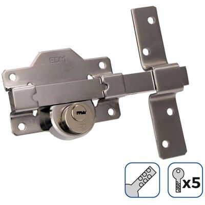 Serratura di sicurezza EDM Nichel - Cilindro, 83x170mm, Ø26mm Serratura di sicurezza EDM Nichel - Cilindro, 83x170mm, Ø26mm