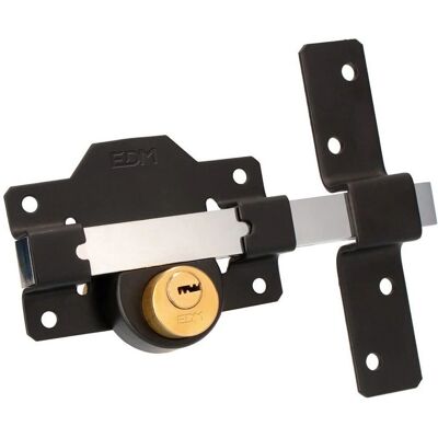 Serrure de sécurité EDM - 85192 - Nickel - 83x170 mm - Publicité Serrure de sécurité EDM - 85192 - Nickel - 83x170 mm - Publicité