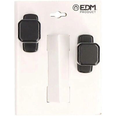 Manopola in alluminio nero EDM - 80x39mm - Tipo di porta Manopola in alluminio nero EDM - 80x39mm - Tipo di porta