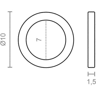 EDM Oval Messing-Unterlegscheiben - Scharniere - Ø14 mm EDM Oval Messing-Unterlegscheiben - Scharniere - Ø14 mm