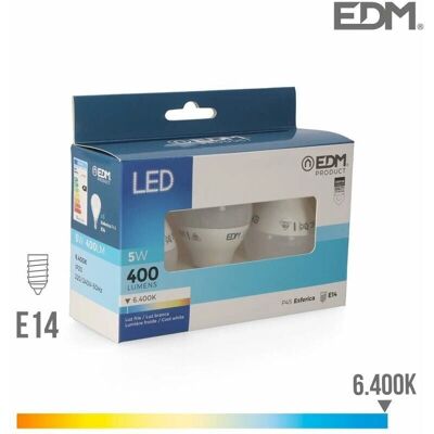 Lot de 3 Ampoules LED - E14, 400 lm, 6400K - Éclairage - Publicité Lot de 3 Ampoules LED - E14, 400 lm, 6400K - Éclairage - Publicité