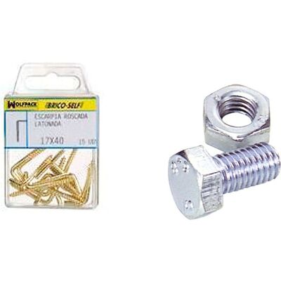 Vis zincée M6 x 40 mm Wolfpack - Pack de 6 Vis zincée M6 x 40 mm Wolfpack - Pack de 6