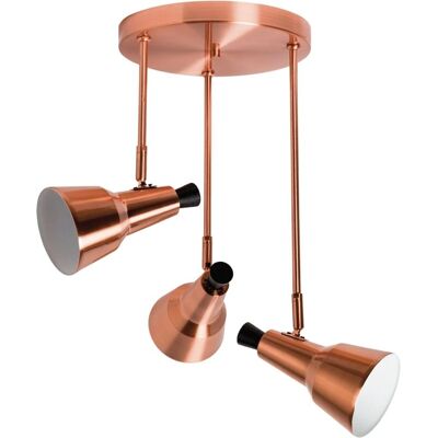 Lámpara de Techo de Cobre Satinado Sulion - 3xE14 - 30x53cm Lámpara de Techo de Cobre Satinado Sulion - 3xE14 - 30x53cm