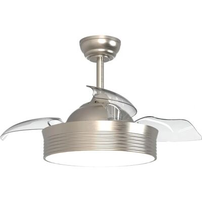 Ventilador de Techo Níquel Sulion Bombay S - Motor DC, Aspas Retráctiles Ventilador de Techo Níquel Sulion Bombay S - Motor DC, Aspas Retráctiles