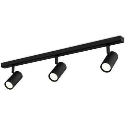 Lámpara de Techo Negra Sulion con Tres Focos - Luz de Techo Lámpara de Techo Negra Sulion con Tres Focos - Luz de Techo