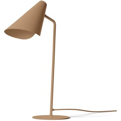 Sulion Lámpara de mesa marrón ajustable con cono metálico Sulion Lámpara de mesa marrón ajustable con cono metálico