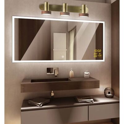 Sulion Modelo - Barra de Luz de Baño 3x5W LED Cobre/Madera - Iluminación Sulion Modelo - Barra de Luz de Baño 3x5W LED Cobre/Madera - Iluminación