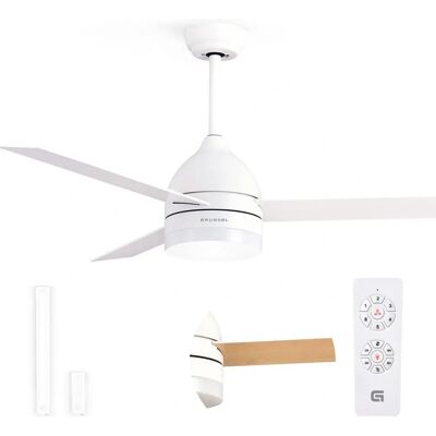 Ventilateur de plafond LED réversible Grunkel 132cm - Blanc Ventilateur de plafond LED réversible Grunkel 132cm - Blanc